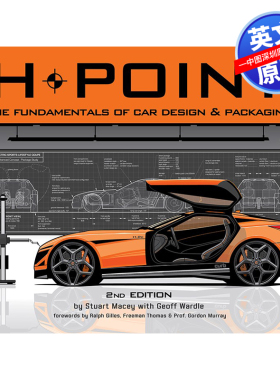 预售英文原版 H-Point第2版：汽车设计与包装基础 The Fundamentals of Car Design & Packaging  设计过程图解指南