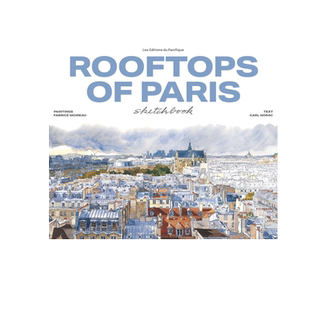 【预售英文原版】巴黎天台俯瞰水彩画速写 绘画素描技法入门赏析 精装 Rooftops of Paris Sketchbook 旅行写生薄 Fabrice Moireau