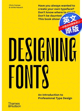 英文原版 Designing Fonts 字体设计:专业字体设计简介 平面设计指南 专业字体设计导论 进口正版书 原版书