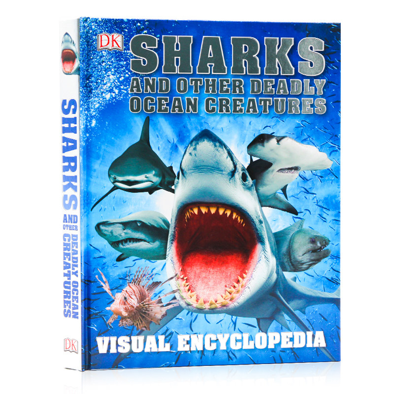 英文原版 DK视觉百科全书 鲨鱼和其他致命的海洋生物 Sharks and Other Deadly Ocean Creatures Visual Encyclopedia儿童科普