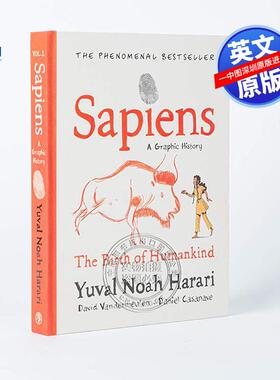 英文原版 人类简史 从动物到上帝 漫画故事书第一辑小说 Sapiens: A Graphic History: The Birth 世界通史 尤瓦尔赫拉利