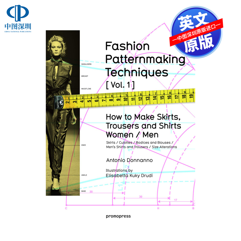 英文原版 时装纸样制作技法1 男女装制衣 Fashion Patternmaking Techniques 进口英文原版正版书