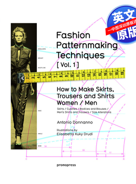 英文原版 时装纸样制作技法1 男女装制衣 Fashion Patternmaking Techniques 进口英文原版正版书