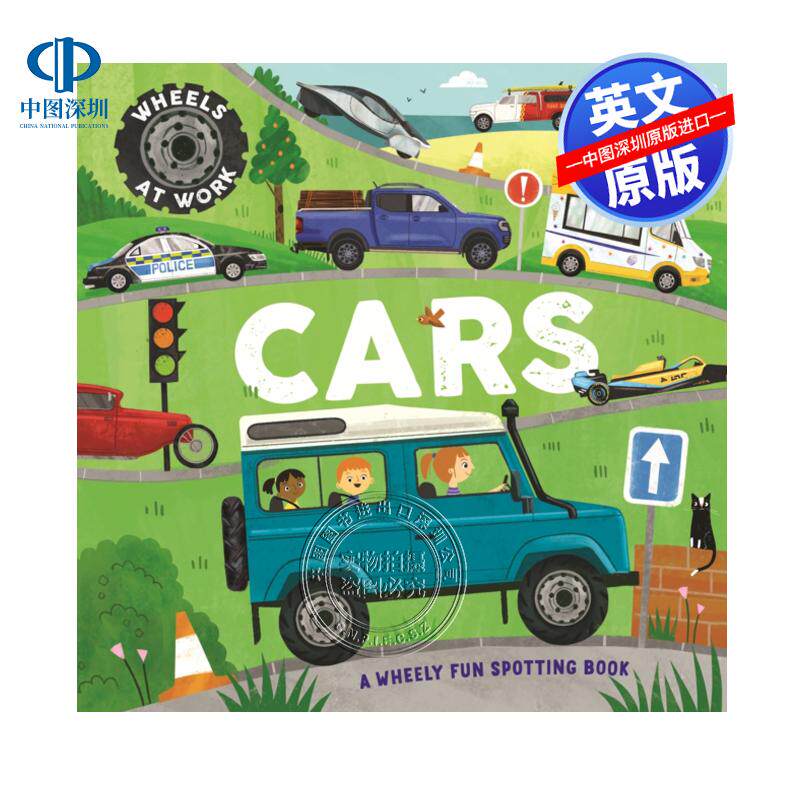 预售英文原版 Wheels at Work: Cars 运转的车轮：家用轿车 Bryony Davies 自然科普 平装 英版