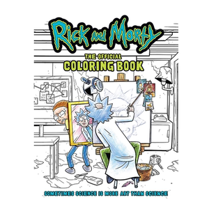 现货 英文原版 瑞克和莫蒂 官方着色书 Rick and Morty: The Official Colouring Book 黑白线稿 填色涂色书 进口英文版正版书