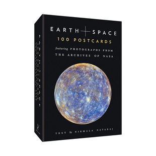 英文原版 地球与太空100张明信片盒装 进口礼物 星际星系银河周边百科卡片 Earth and Space 100 Postcards 礼品书