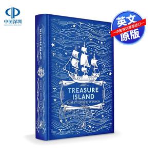 Puff海雀经典 布纹收藏版 Treasure 金银岛 Island 儿童文学英语课外阅读暑假书单 精装 海盗冒险小说 英文原版 系列