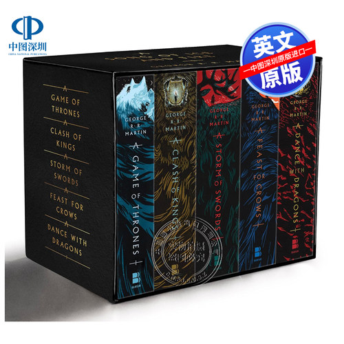 英文原版 冰与火之歌1-5册全套 A Song of Ice and Fire 权力的游戏5册套装 GAME OF THRONES 全集 国外文学青少年进口小说书