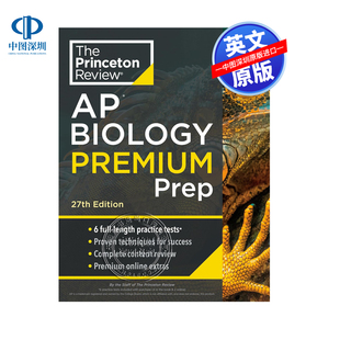 英文原版 普林斯顿评论AP生物学高级预科 第27版 6次实践测试+策略与技巧 Princeton Review AP Biology Premium Prep大学教材