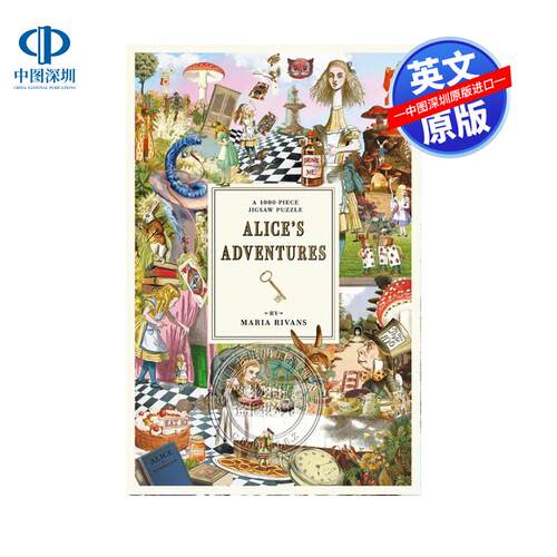 预售英文原版 Alice's Adventures: A 1000 Piece Jigsaw Puzzle 爱丽丝历险记：1000块拼图