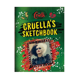 现货英文原版 库伊拉的素描本 Cruella's Sketchbook 精装 迪士尼读物 克鲁拉周边 高级时装素描全彩插图《101忠狗》系列反派