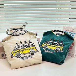 日本代购ballchain刺绣mini巴士环保袋帆布迷你手机斜挎小包包女