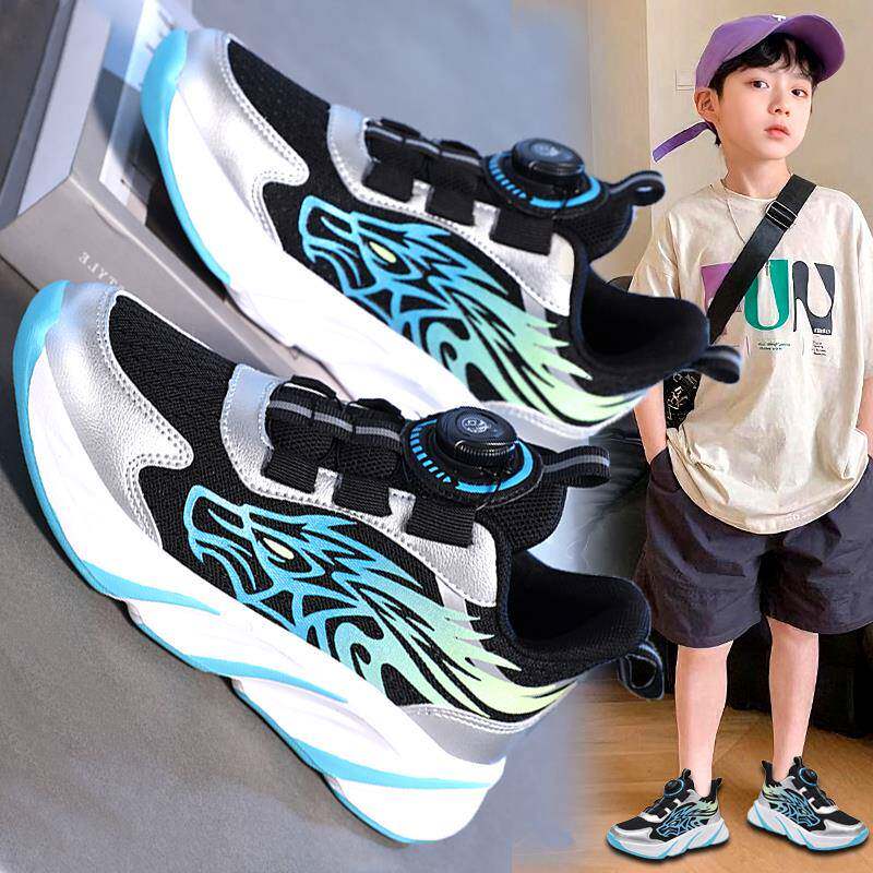 男童运动鞋2025新款春秋季儿童篮球鞋防滑专业跑步训练中大童男孩