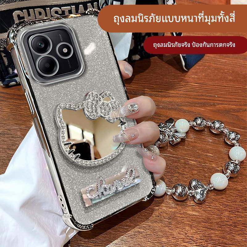 适用红米note14pro水钻KT猫手机壳13R全包12RPRO四角防摔11EPRO气囊9支架redmi女新款专用保护套ins风轻奢风