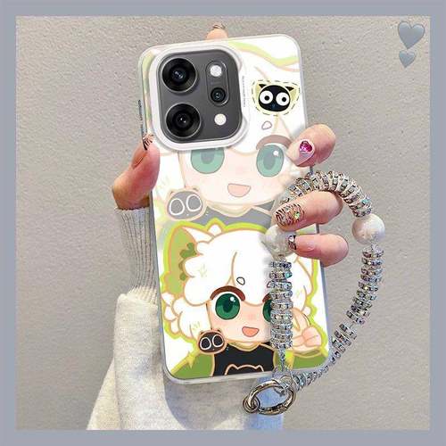 比耶罗小黑适用opporeno14手机壳新款findx8s+套reno13pro创意12高级感9卡通findx7ultra6por+彩银10男女款5k