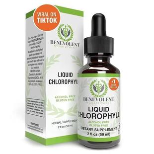 现货Liquid Chlorophyll Drops液体叶绿素滴剂天然体味肠道护理