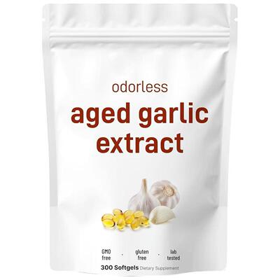 新品亚马逊跨境热销Aged Garlic Extract无味大蒜油软胶囊O E样品