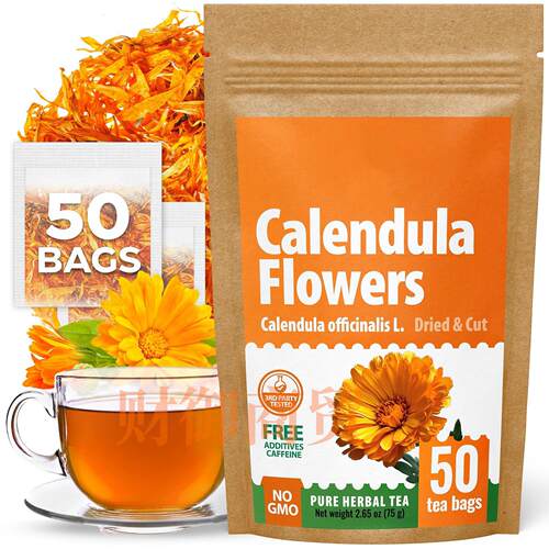 Calendula flowers tea金盏花茶凉茶 金盏菊花茶包50袋Calend样品