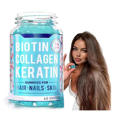 Hair Growth Gummies Skin Nails Biotin Gummies 3 in 1 gummy