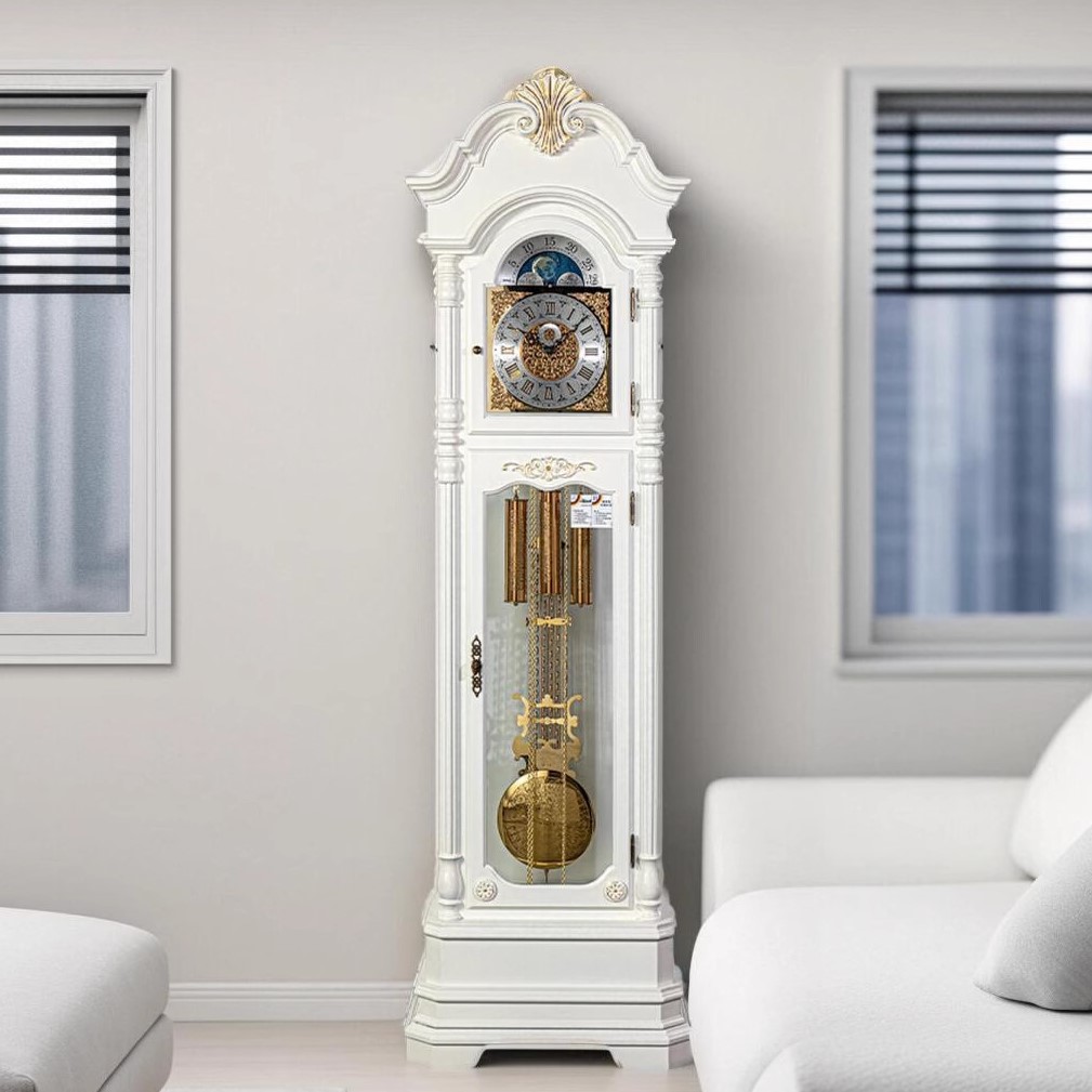 欧式落地钟客厅现代轻奢立式钟表创意德国机芯实木机械落地钟5088