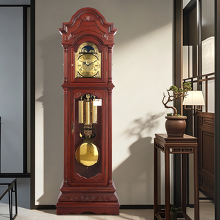汉时立钟客厅落地钟复古家用大堂高档装饰摆件欧式老式机械报时钟