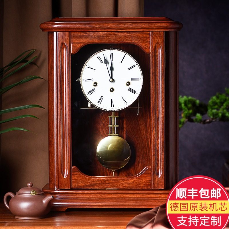 汉时钟表座钟客厅大号摆钟中堂茶几桌面机械复古赫姆勒新台钟HD51