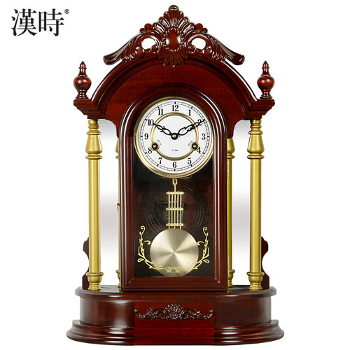 中式实木机械大号创意装饰座钟