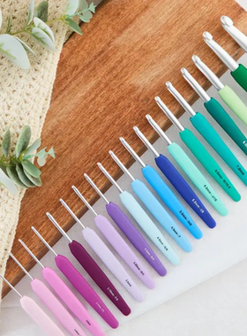 Knitpro马卡龙钩针手工编织进口勾针不锈钢毛线钩织工具全套装