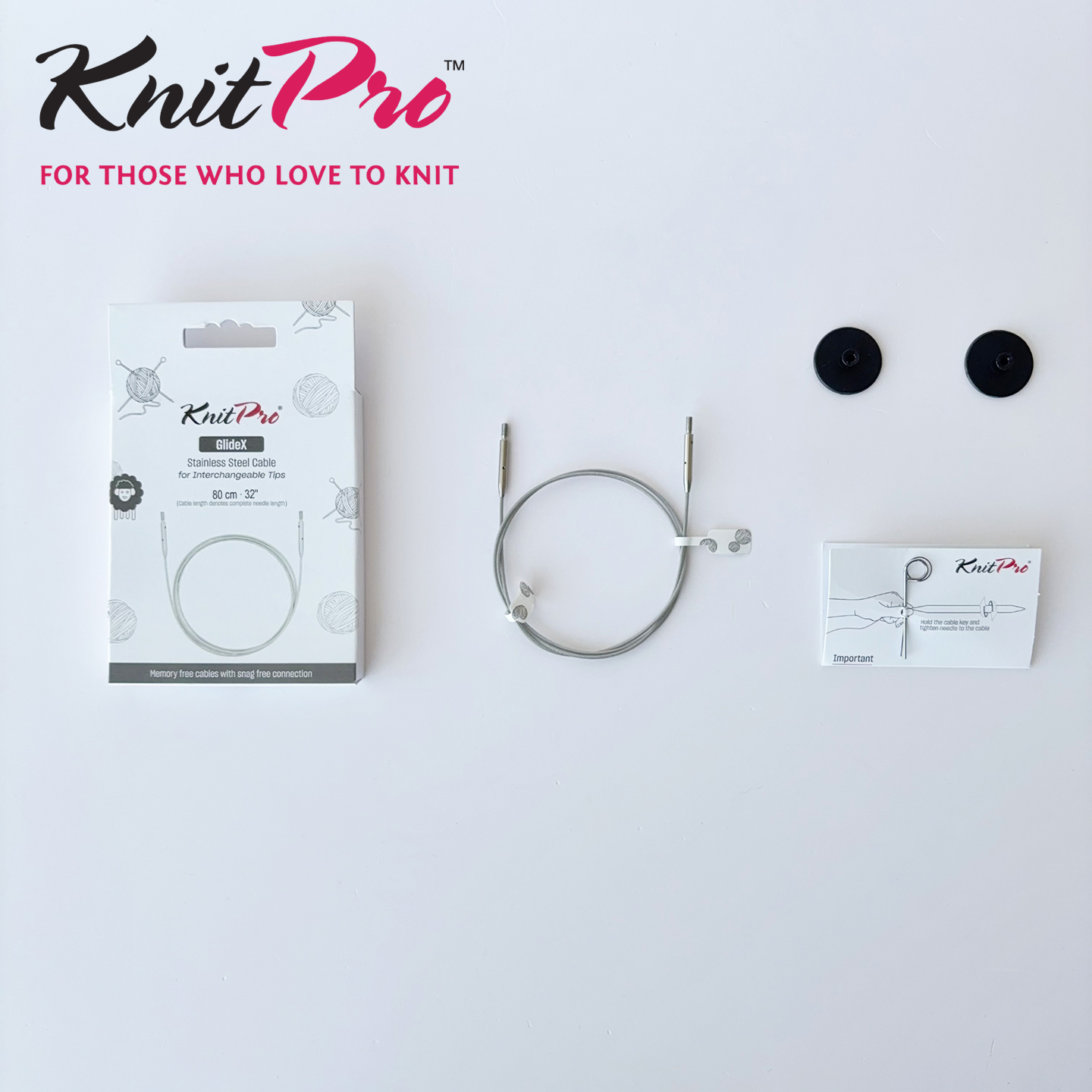 knitpro金属固定针绳棒针环形针毛衣针毛线针手工编织针工具全套