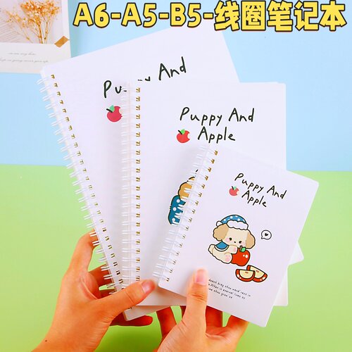 创意A5苹果派对本子加厚线圈本B5笔记本学生横线记事本a6卡通手账