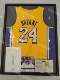 含球衣 科比湖人黄印签名球衣装 裱相框 球衣裱框收藏 生日礼物