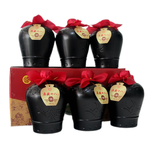 库藏十八绍兴黄酒六坛装