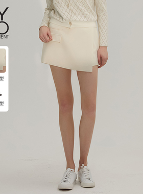 【商场同款】MYMO通勤高腰短裤朗黛24秋季新款不对称a摆裙裤K558M