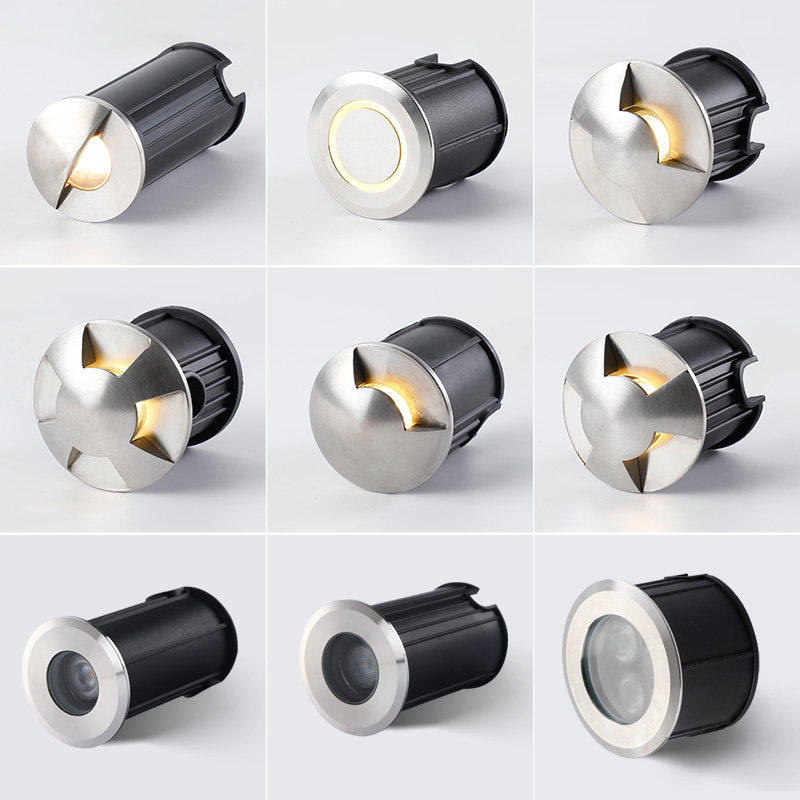 不锈钢地埋灯嵌入式地埋灯户外防水楼梯踏步射灯星星灯侧发光龟背