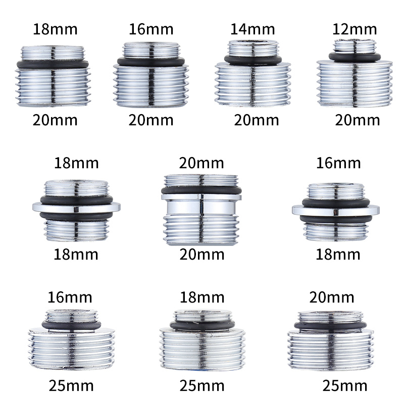 淋浴龙头转接头软管混水阀转换器对丝配件花洒水龙头分水器4分螺