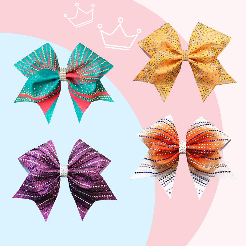 定制啦啦操蝴蝶结啦啦队头饰头花