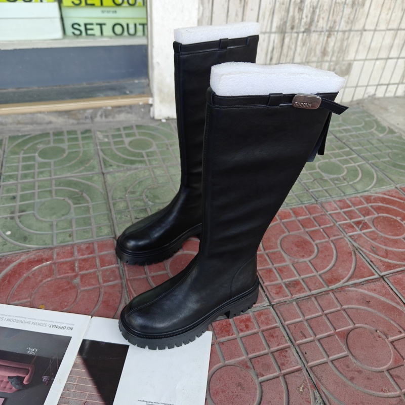 复古时尚长筒骑士靴不过膝长靴女