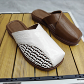 百搭舒适懒人鞋 时尚 一脚蹬包头半拖 女2026夏季 休闲平底镂空穆勒鞋