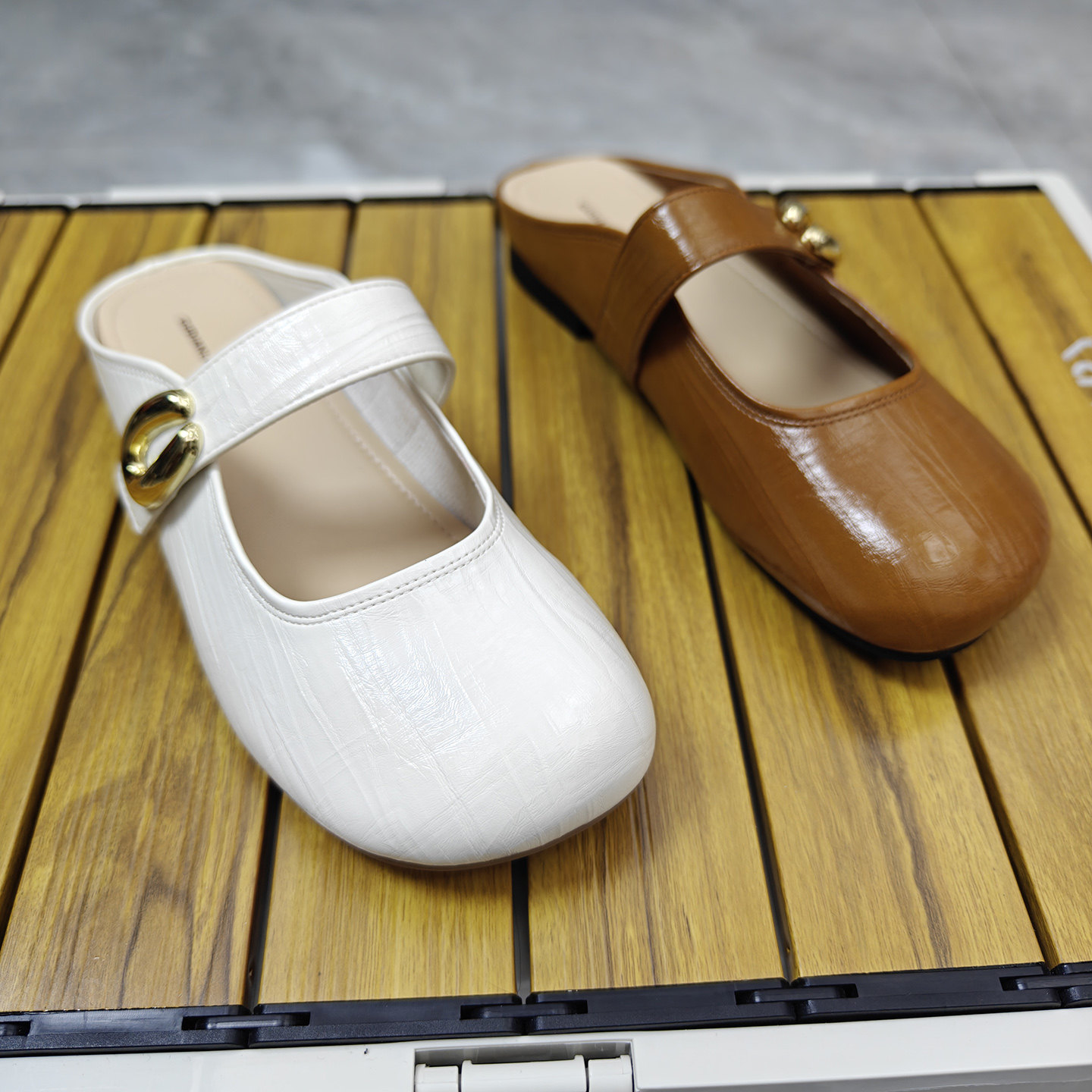 绝美包头半拖鞋女外穿2026新款一脚蹬懒人鞋丑萌玛丽珍平底穆勒鞋,女鞋,包头拖,淘宝优惠券,粉丝福利购,淘宝优惠卷