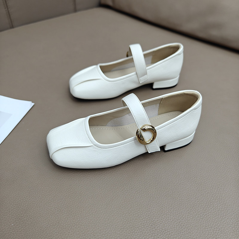 法式复古玛丽珍单鞋女2025新款时尚百搭平底配裙子软底舒适豆豆鞋