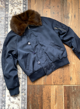 WHOA HA复古毛领飞行员夹克棉服外套男女宽松座山雕