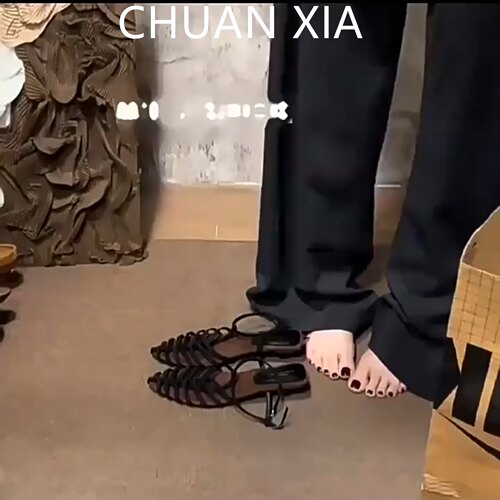 羊皮版-小众高级感镂空凉