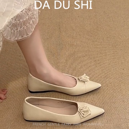 羊皮版！韩系平底尖头单鞋女千金风软底玛丽珍鞋一脚蹬真皮瓢鞋,女鞋,浅口单鞋,淘宝优惠券,粉丝福利购,淘宝优惠卷