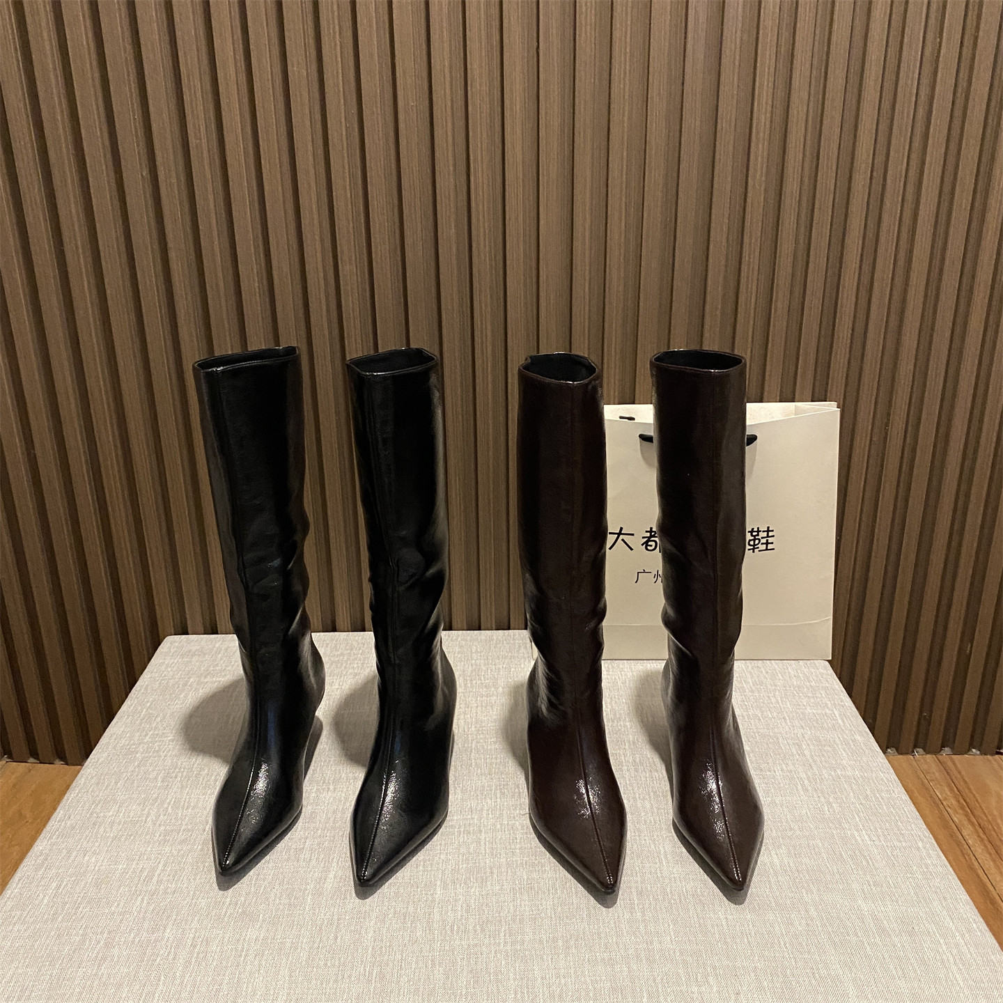 韩版细跟尖头长靴女2025秋冬新款百搭女靴套筒时装靴不过膝高筒靴,女鞋,骑士靴,淘宝优惠券,粉丝福利购,淘宝优惠卷