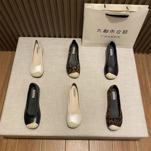 2025年新款法式内增高单鞋软底鞋女春秋圆头平底鞋气质百搭工作鞋