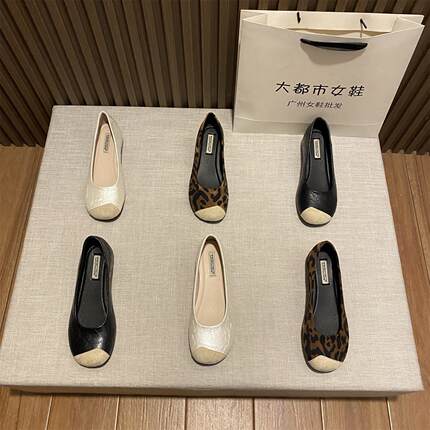 2025年新款法式内增高单鞋软底鞋女春秋圆头平底鞋气质百搭工作鞋