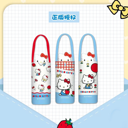 三丽鸥正版授权HelloKitty凯蒂猫五折伞防晒黑胶晴雨伞可爱卡通萌