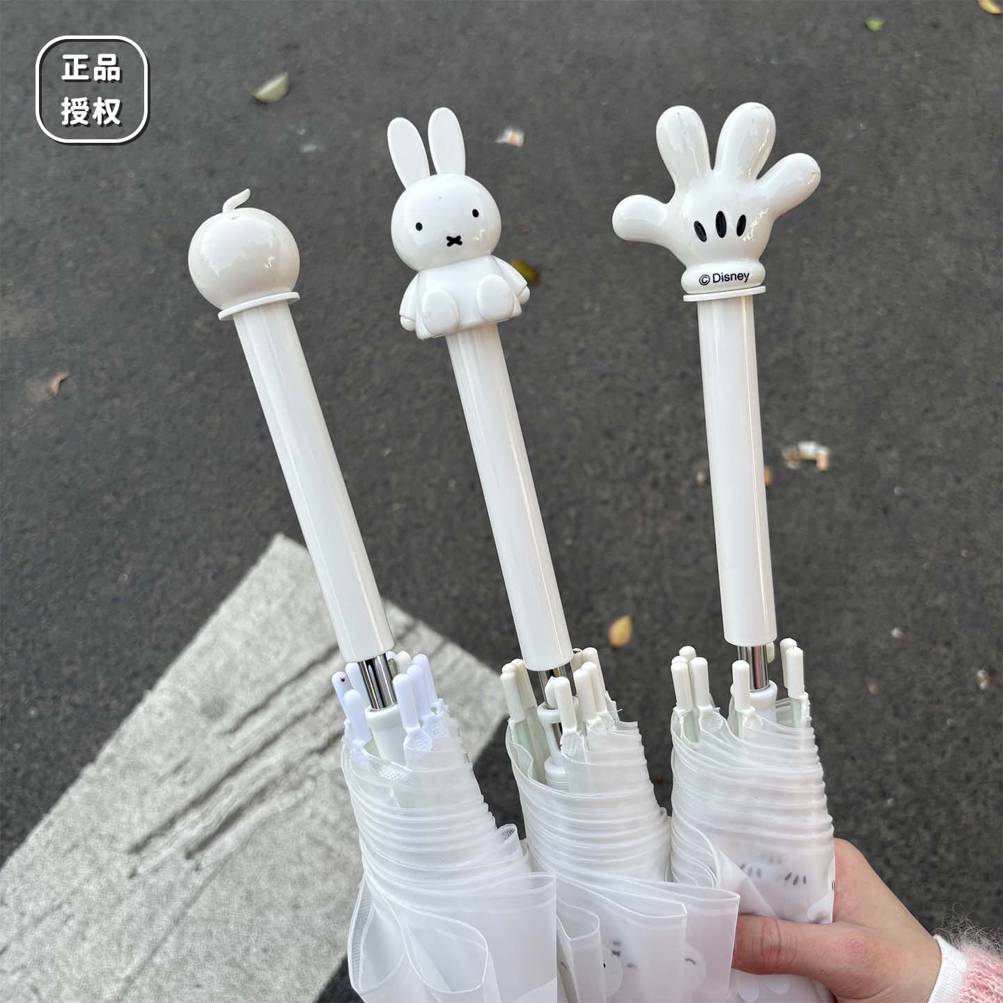 迪士尼正版授权卡通雨伞米奇长柄伞防雨可爱少女心创意个性手柄萌