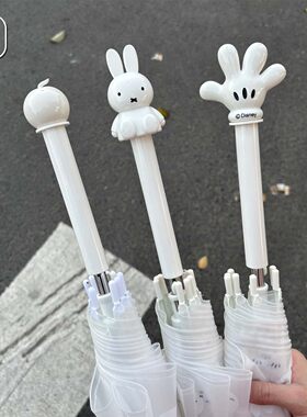 迪士尼正版授权卡通雨伞米奇长柄伞防雨可爱少女心创意个性手柄萌