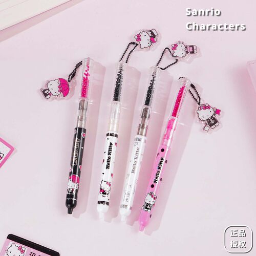 三丽鸥正版授权Hello Kitty挂件按动中性笔可爱卡通学生文具萌系